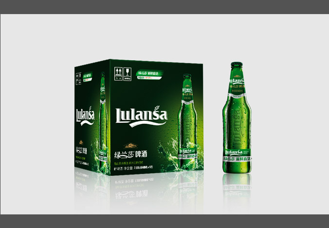绿兰莎啤酒   包装设计 产品包装设计 包装盒设计